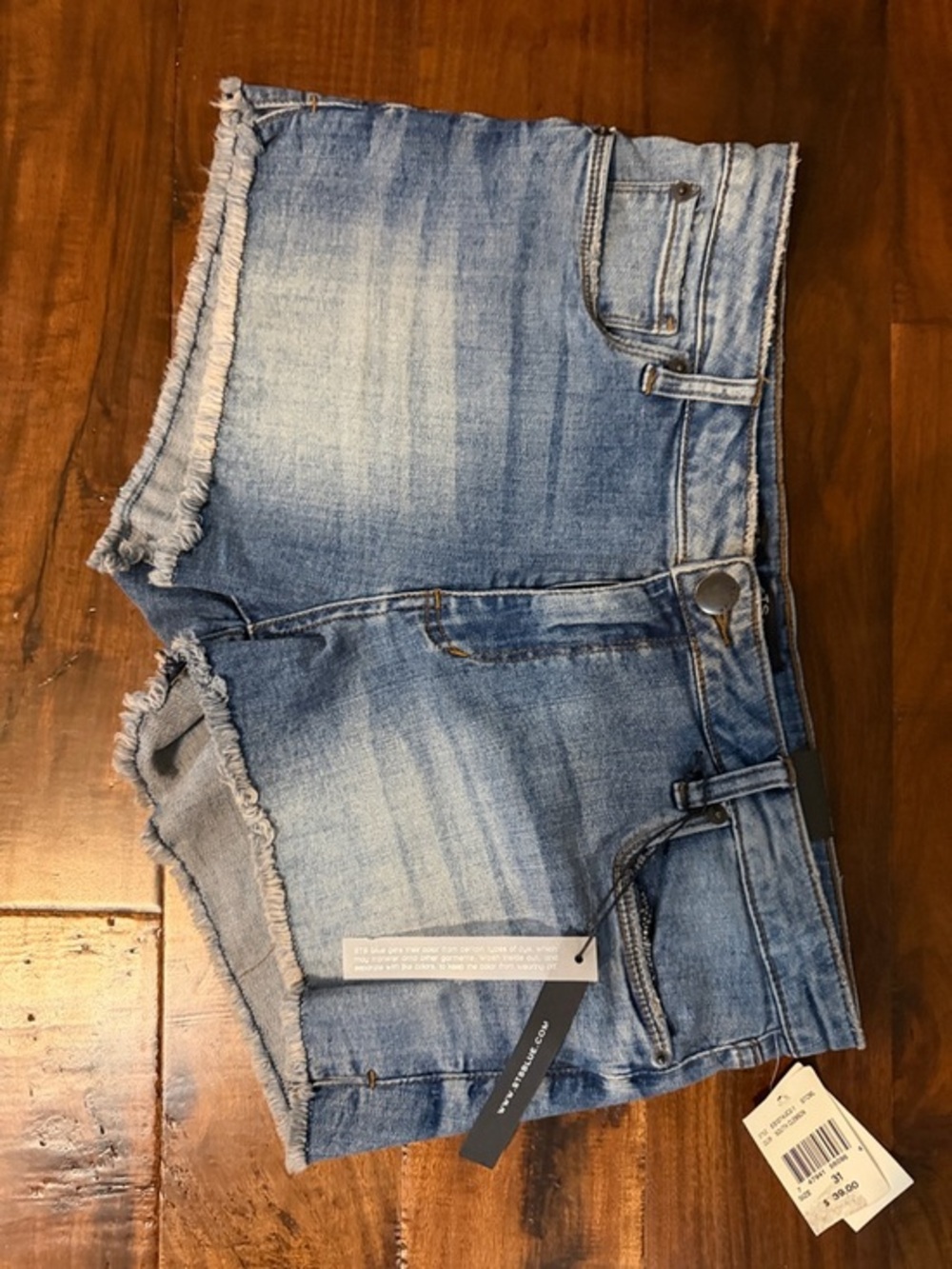 Light Wash Denim Cutoff Shorts